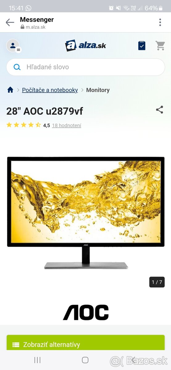 monitor 28'' AOC