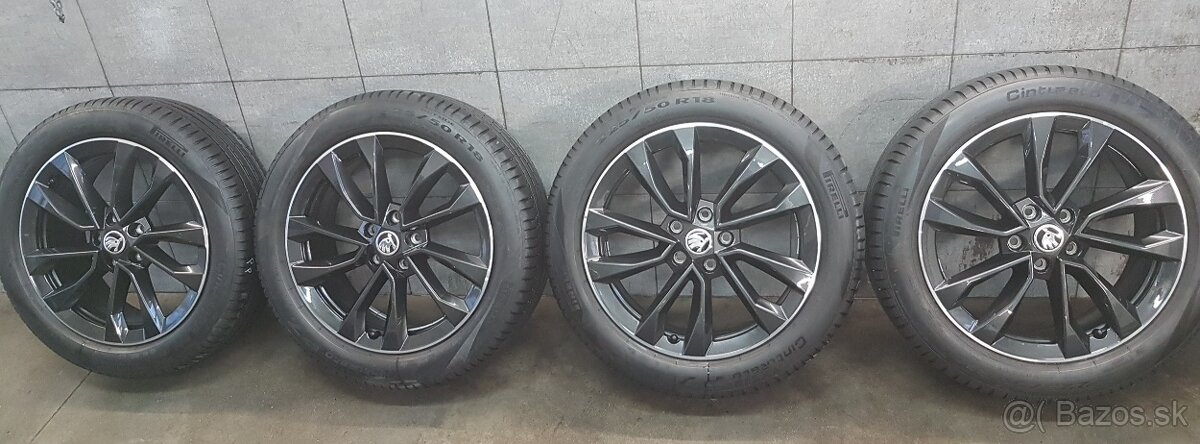 18''orig. ALU ŠKODA kolesa5x112 R18ET 43 Pirelli225/50