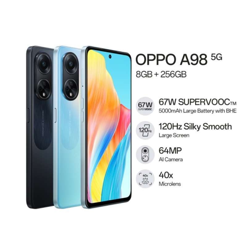 OPPO A98 5G 8/256GB, DREAMY BLUE, AKO NOVY