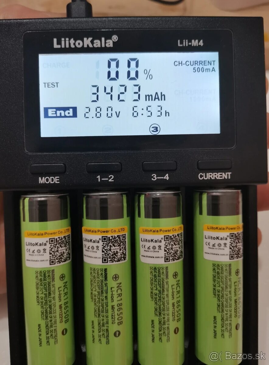 Batéria, akumulátor LiitoKala 18650 3,7V 3400mAh