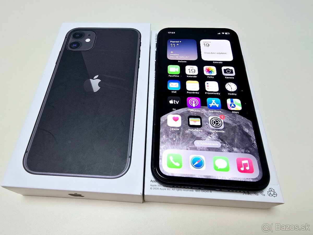 APPLE IPHONE 11 64GB BLACK TOP STAV