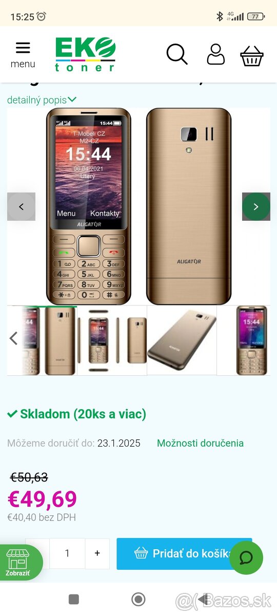 Aligator mobilný telefón