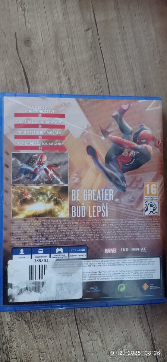 Spiderman PS4 (zlatá)