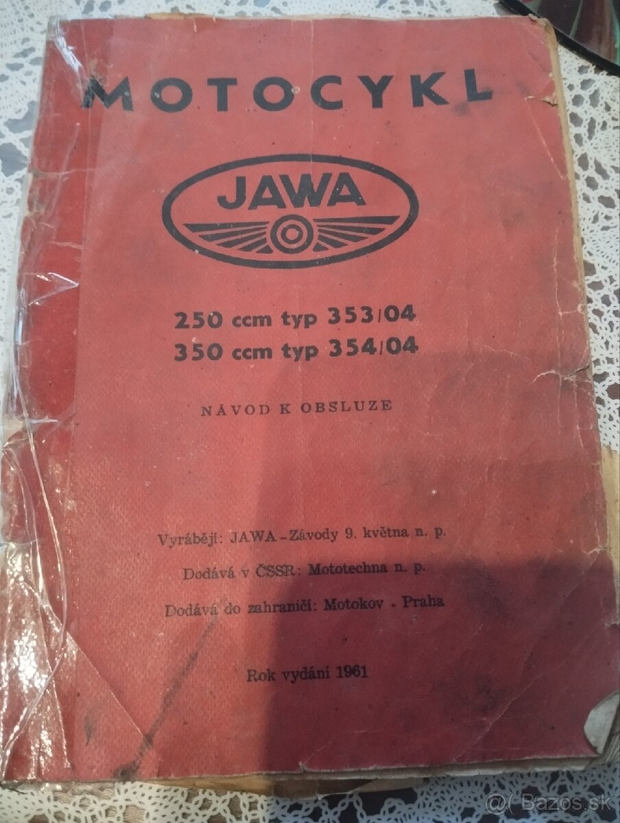 Navod k obsluhe jawa 250cc  alebo jawa 350