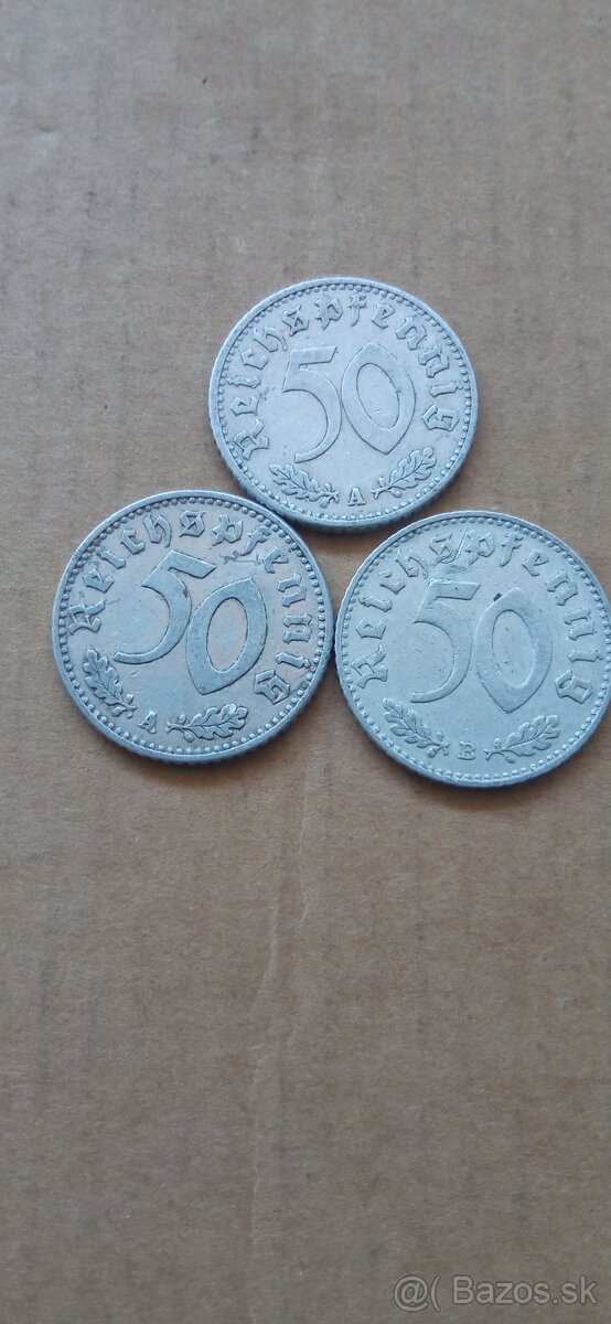 50 pfennigov 1935 - 43 (3x)