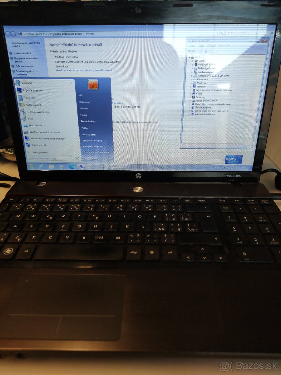 Predám Notebook HP ProBook 4520s, Core i3