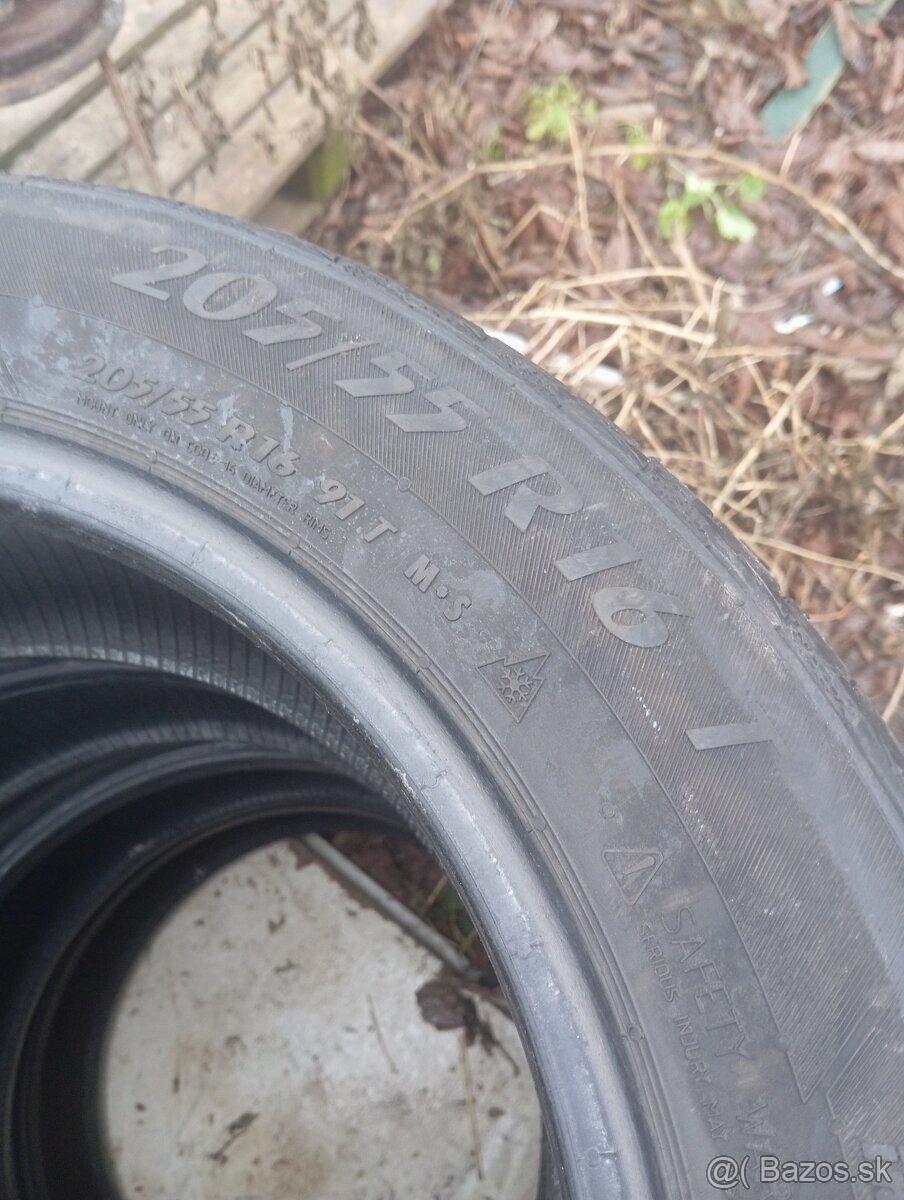 Predám zimné pneumatiky 4ks 205/55r16