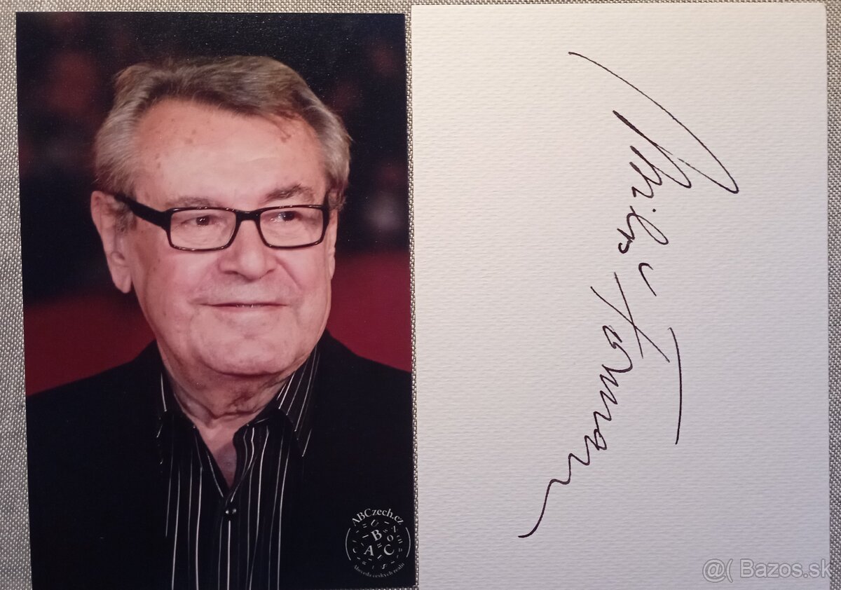 Autogram - podpis  Miloš Forman