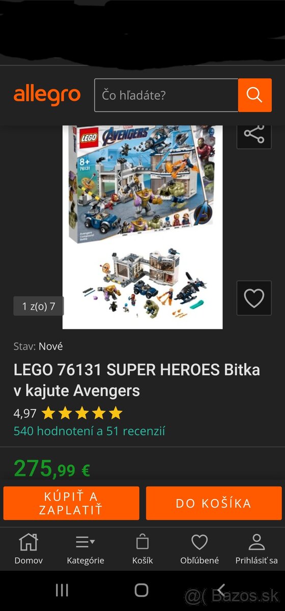 LEGO 76131 SUPER HEROES Bitka v kajute Avengers