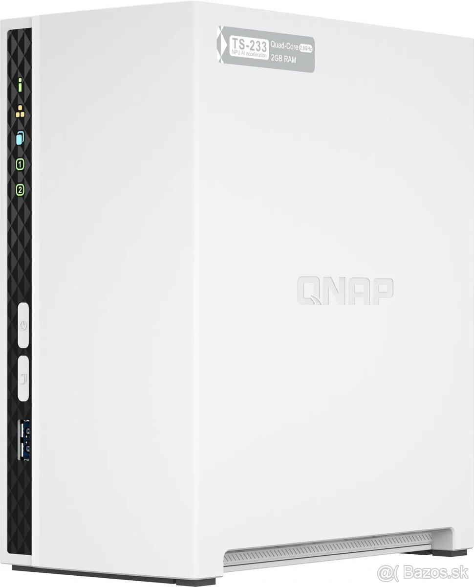 NAS-ko QNAP TS-233 plus 2x1TB HDD WD RED