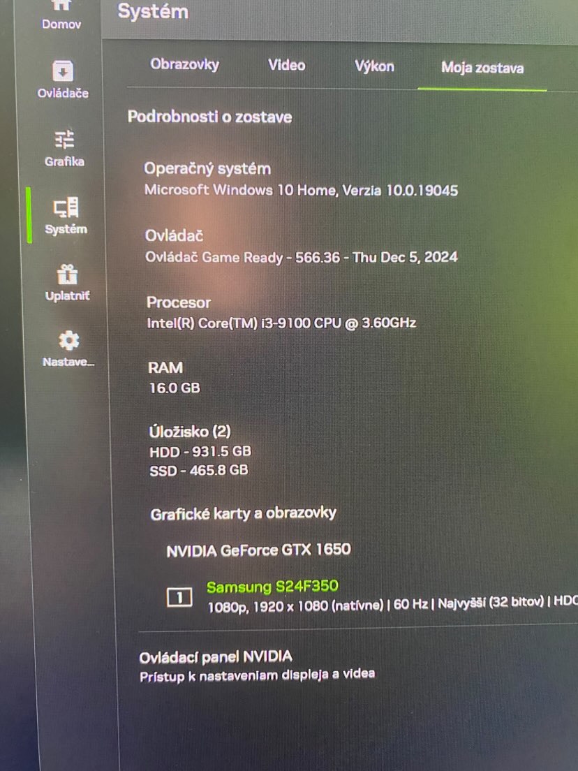 Predám PC i3-9100 gtx1650