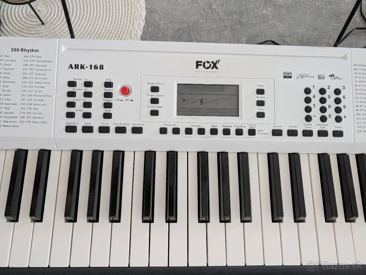 Fox 160 WH, keyboard, touch sensor