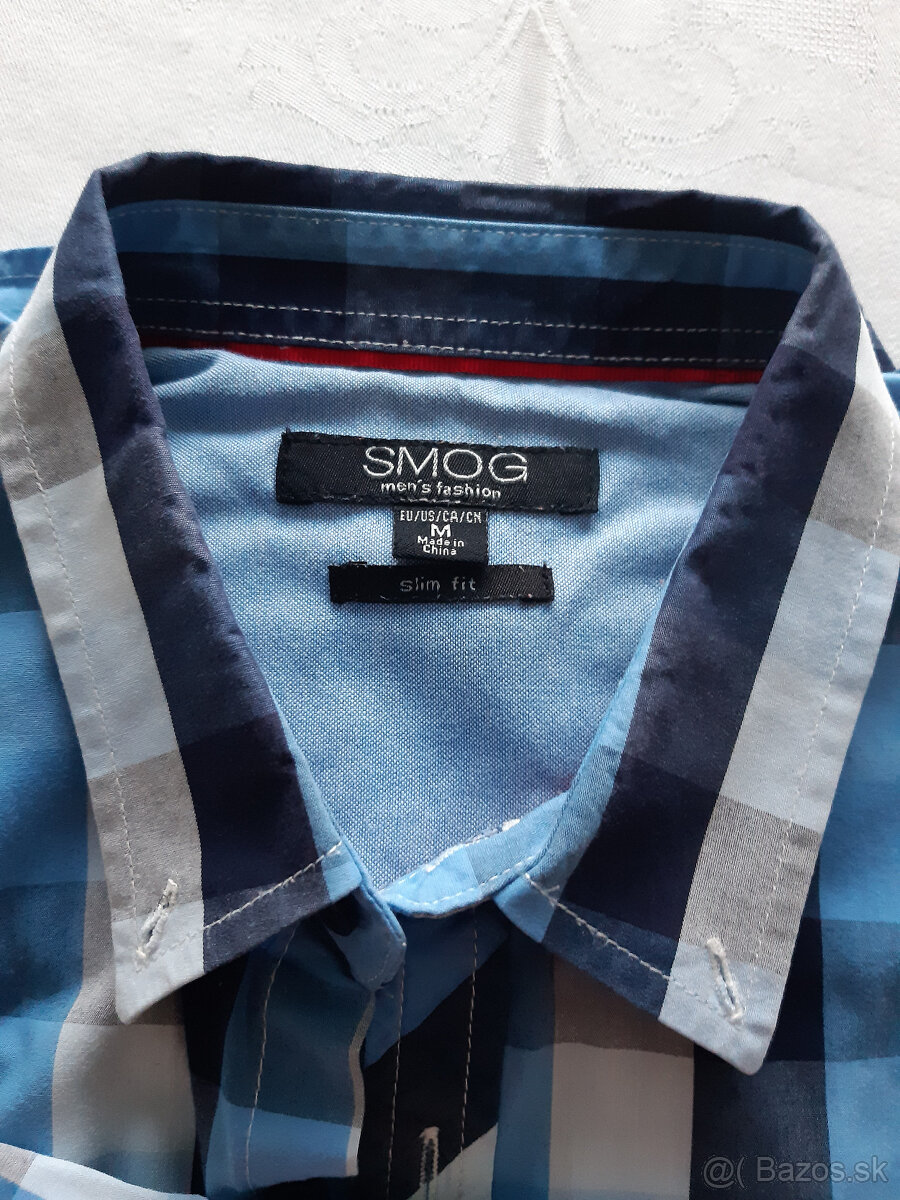 Pánske  košele   SMOG  M  slim fit -  2ks