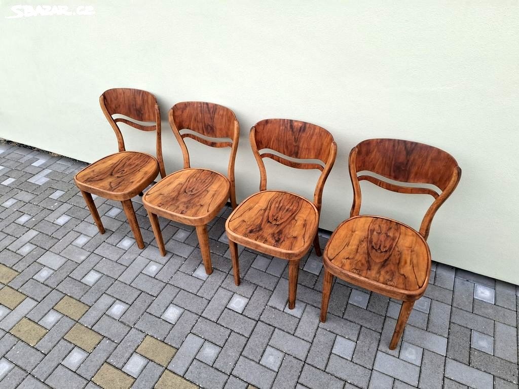 Luxusní prvorepublikové židle THONET 4ks