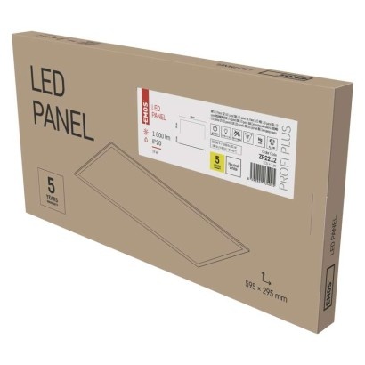 LED panel PROXO 30×60, obdĺžnikový vstavaný biely