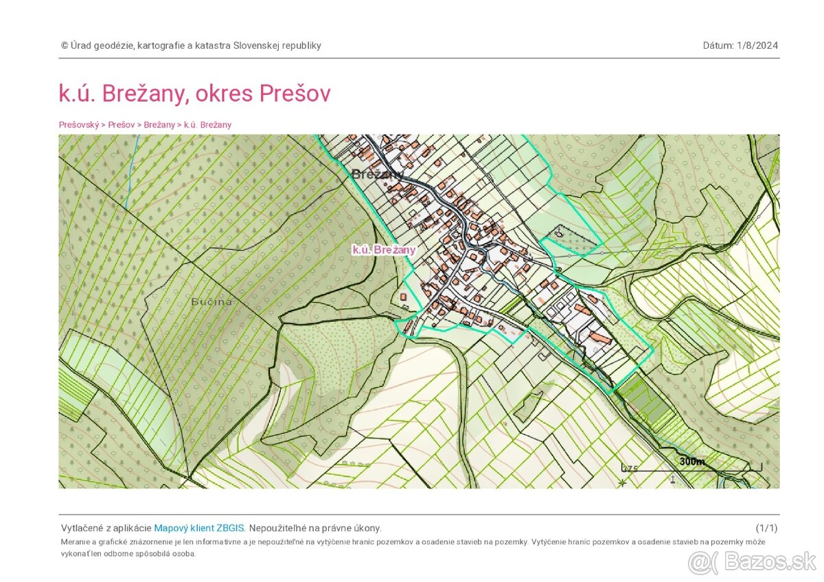 Lesný pozemok na predaj - Brežany, okres Prešov