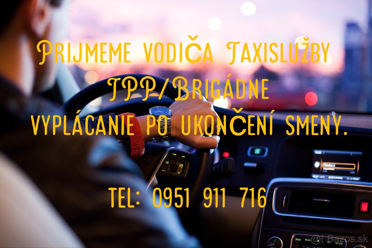 Prijmeme vodiča taxislužby