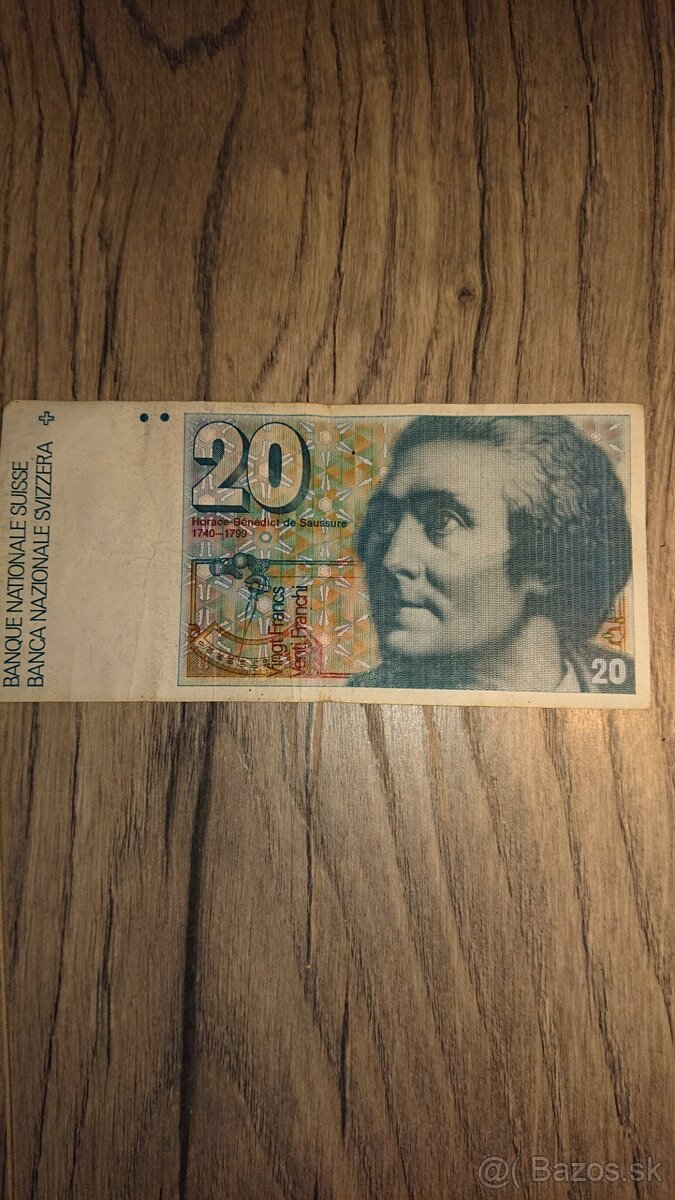 20 svajciarskych frankov