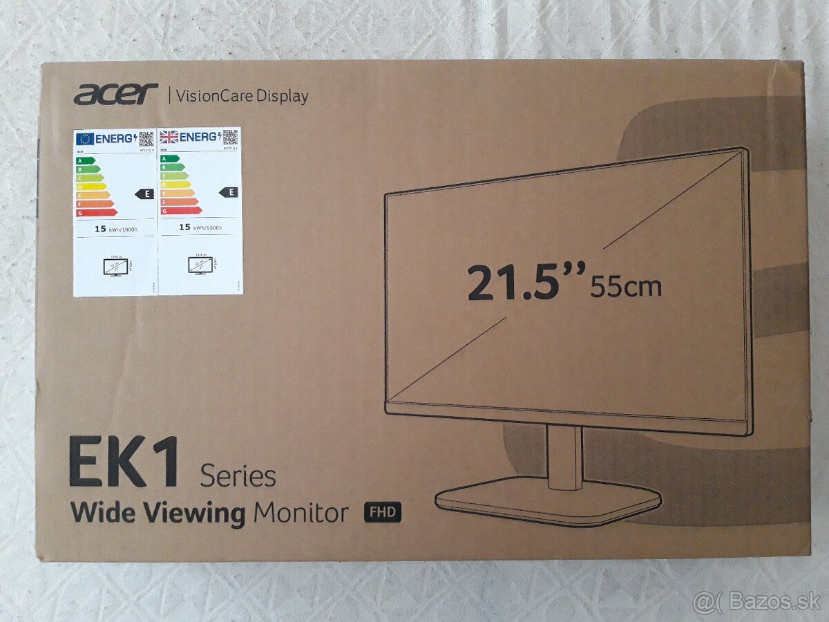 Nový nepoužitý LCD monitor ACER +darček v hodnote 50eur