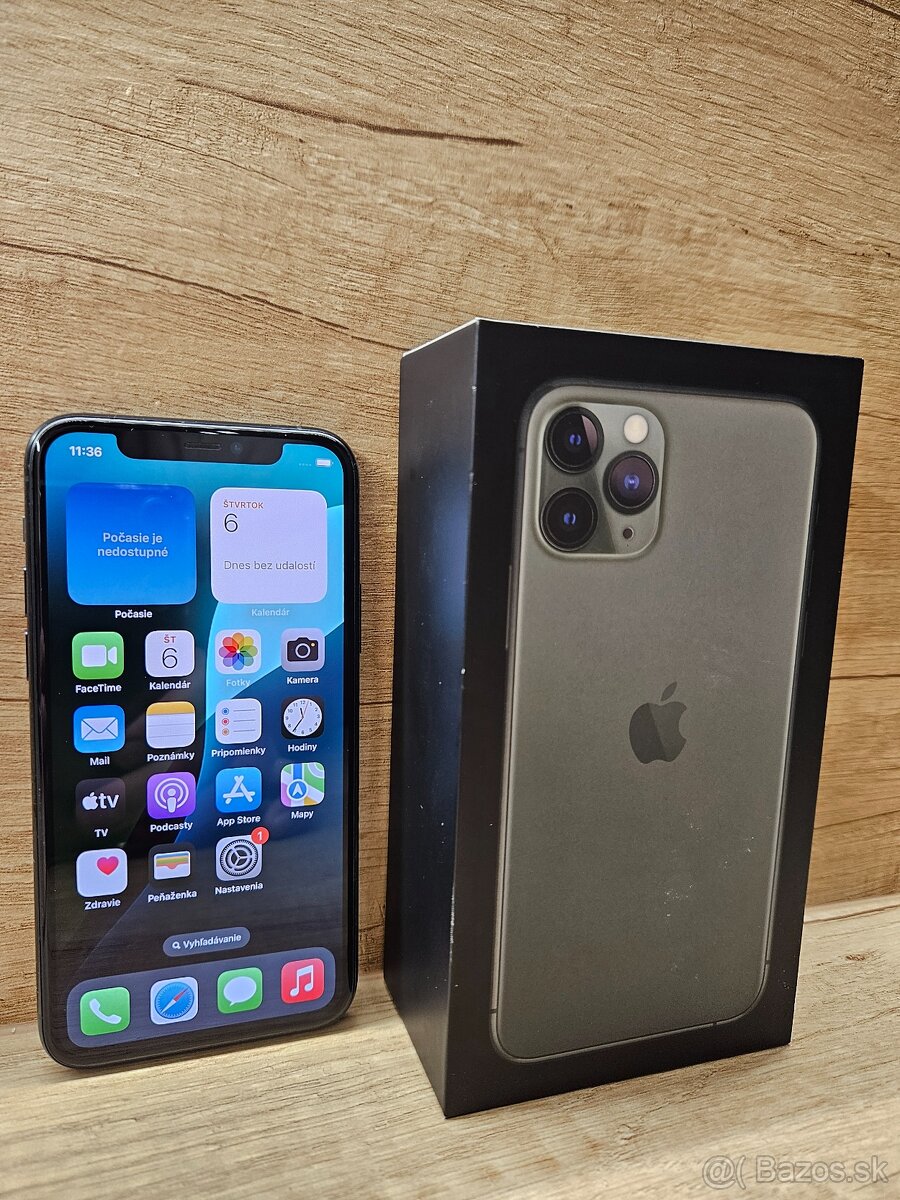 Apple iPhone 11 Pro, 256gb, Midnight Green, TOP STAV, PREDÁM