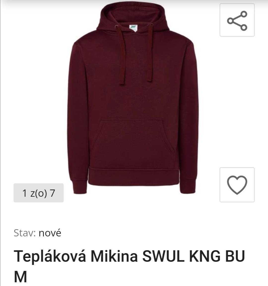 Dámska mikina v zaujímavej farbe burgundy