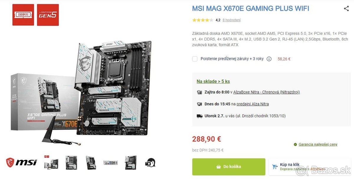 MSI MAG X670E GAMING PLUS WIFI