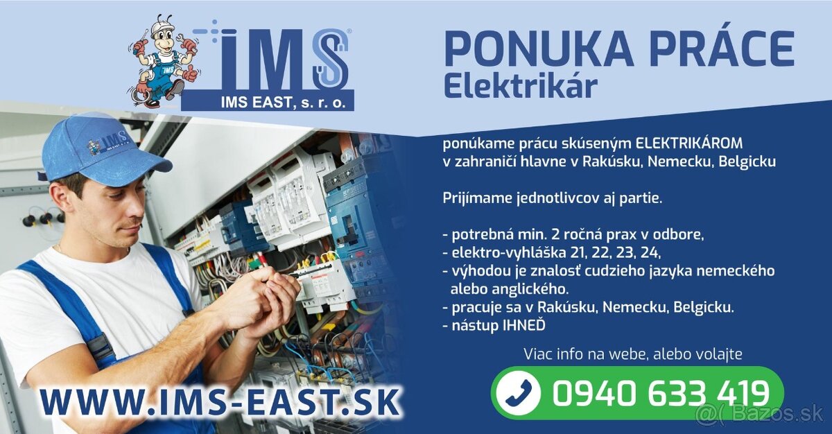 Práca Elektrikári v zahraničí 