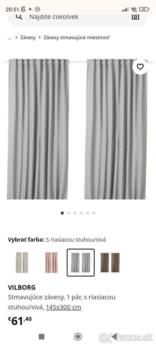 Zatemnovacie závesy ikea