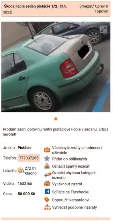 Skoda fabia pistacie