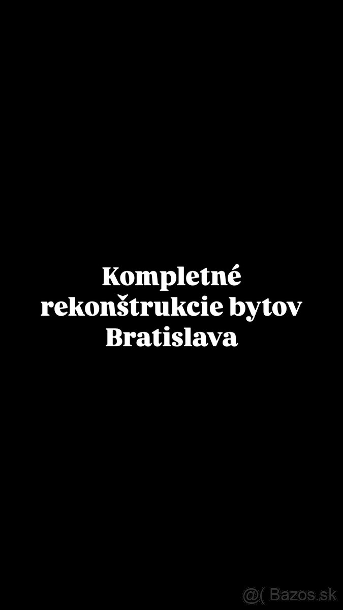 Kompletné rekonštrukcie bytov