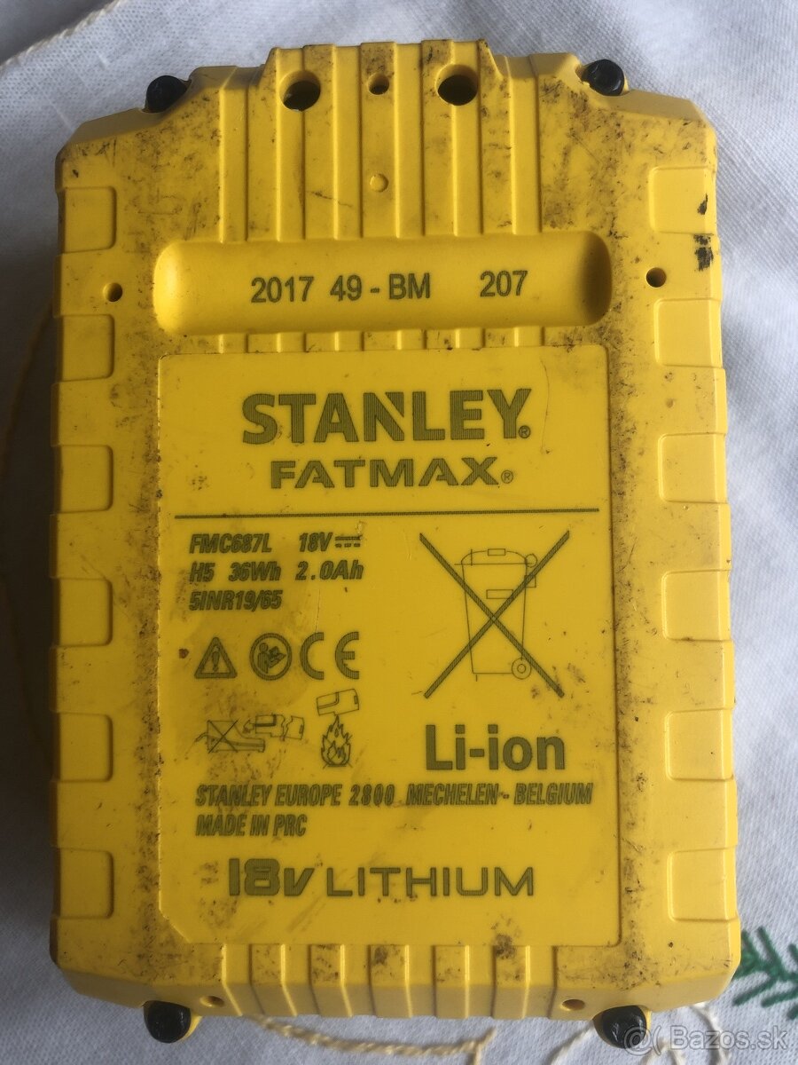 akumulátor stanley fatmax 18v