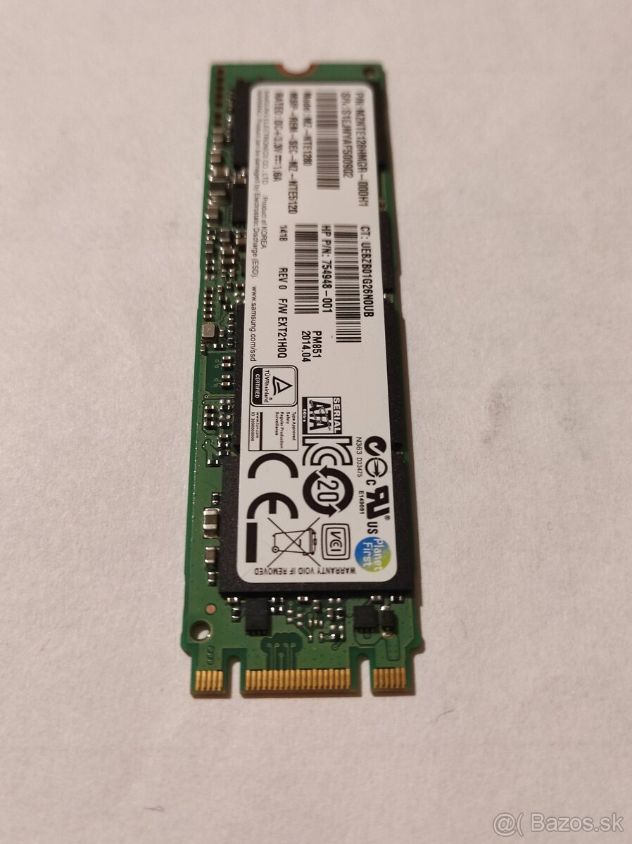 Predám SSD disk SAMSUNG 128G v bezchybnom stave