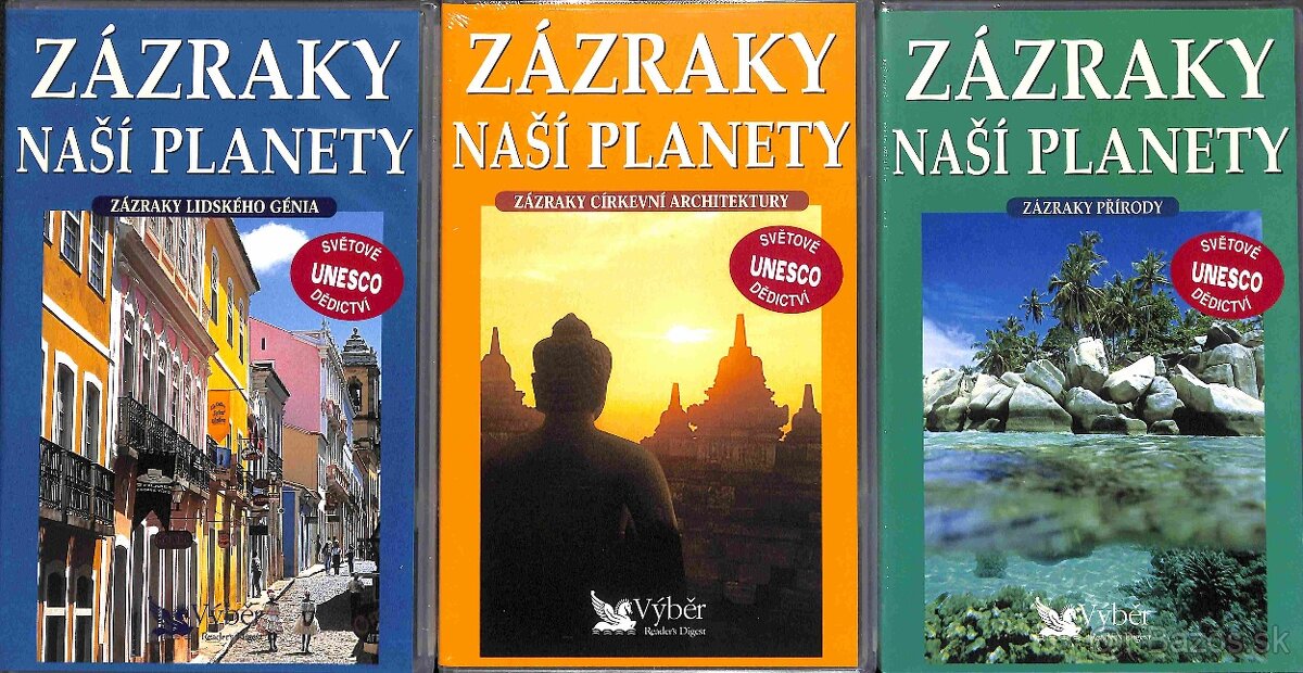 3 VHS - Zázraky naší planety - nové, nerozbalené