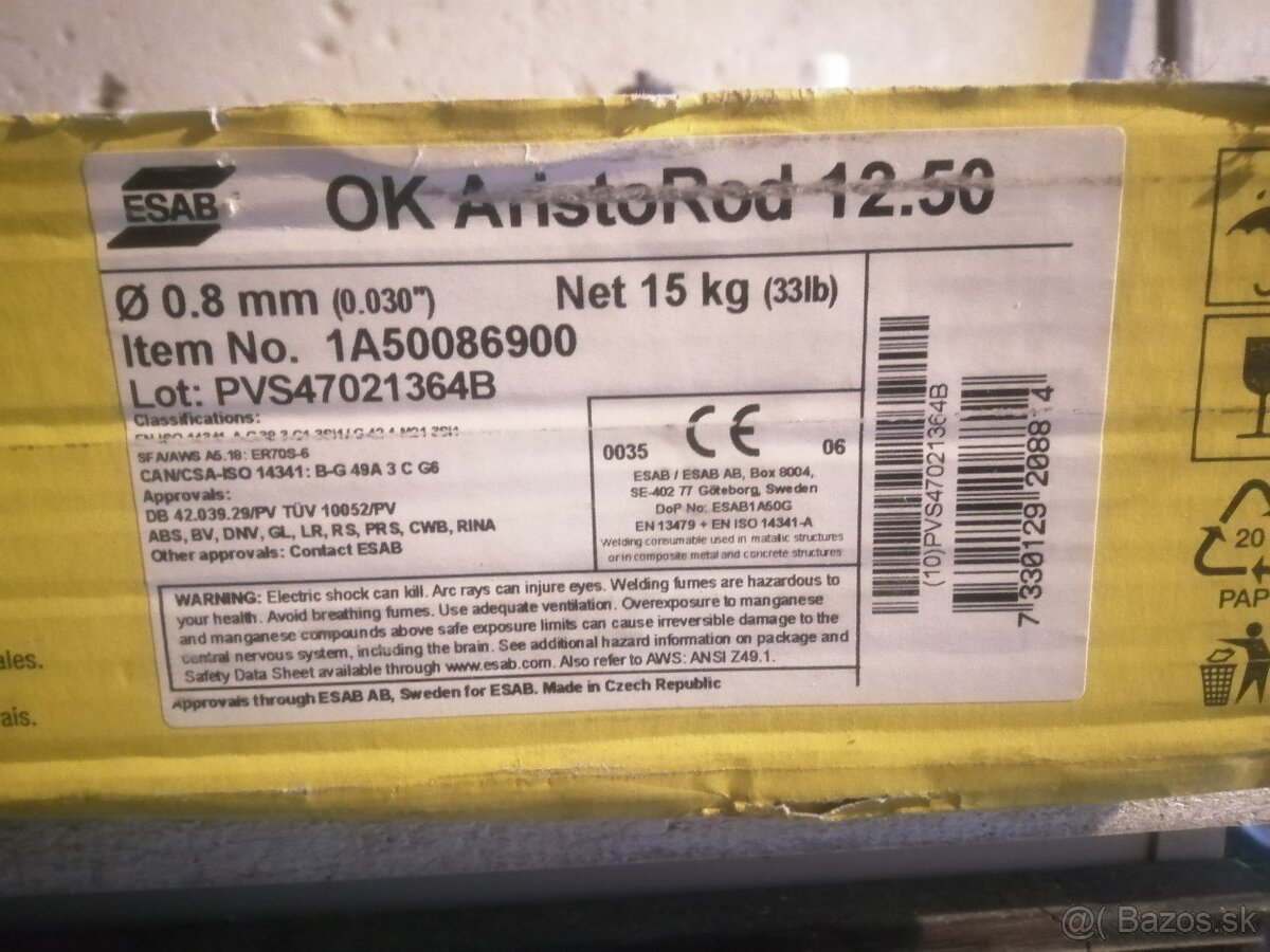 Zváraracy drôt esab 12.50