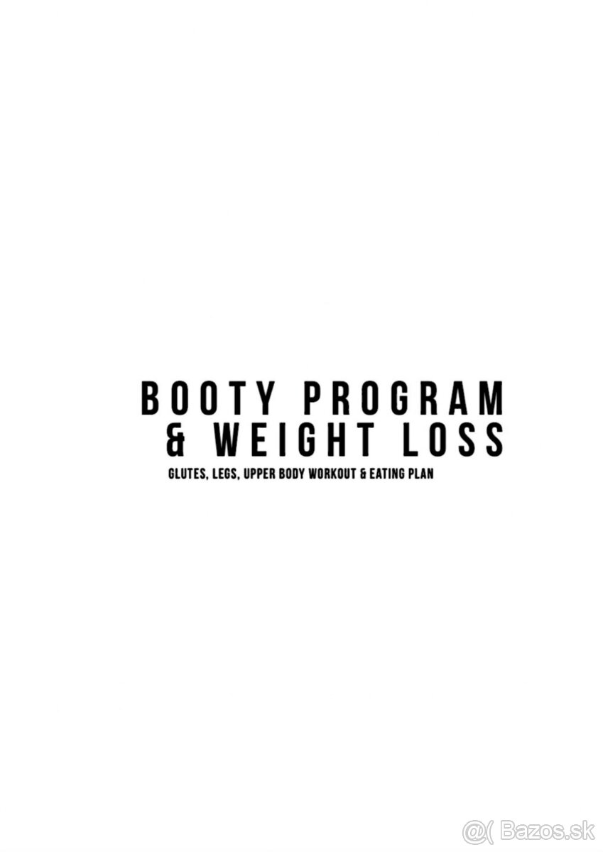 BOOTY PROGRAM WEIGHT LOSS