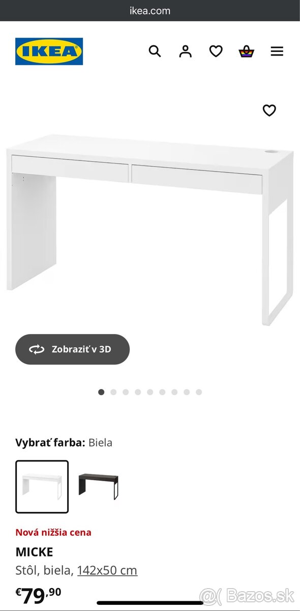 IKEA MICKE písací stôl