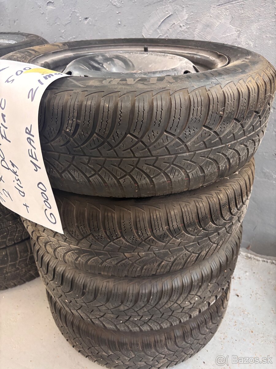 Disky+pneumatiky Fiat 500 zimné 175/65R14