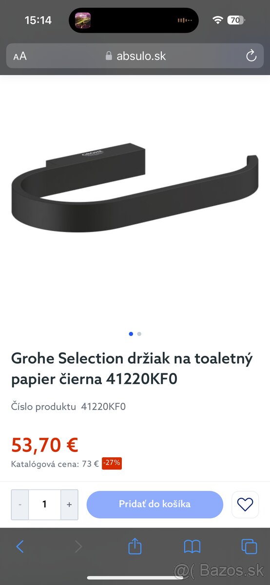 Grohe Selection držiak na toaletný papier čierna