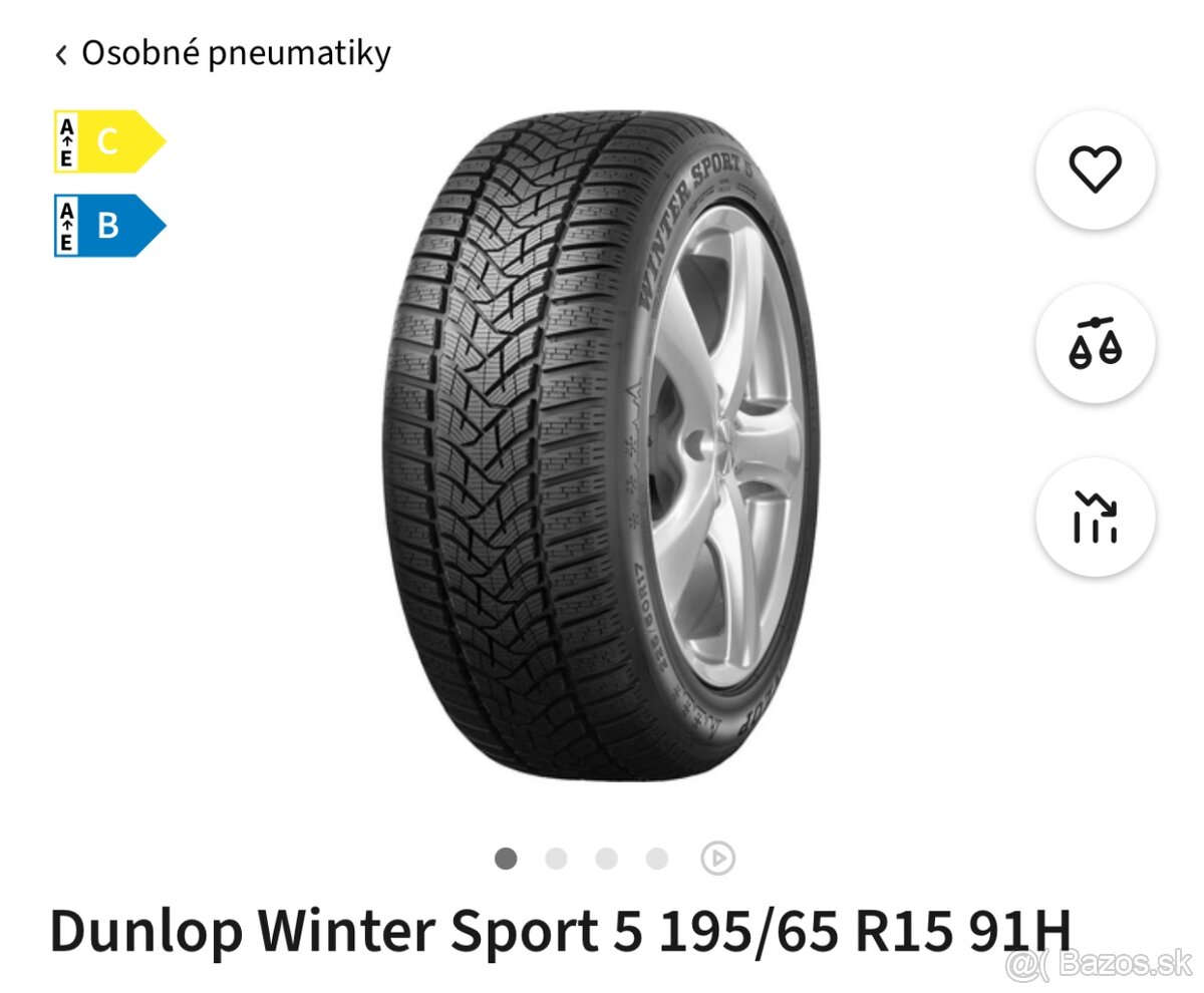 Zimne pneumatiky Dunlop R15 - nove/nepouzite