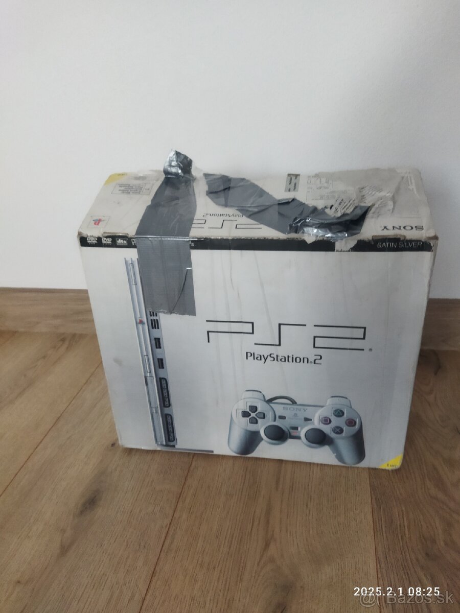 Playstation 2 slim (sivá) krabica originál s manuálmy