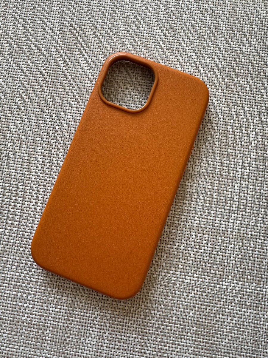 iPhone 15 leather case, hnedy