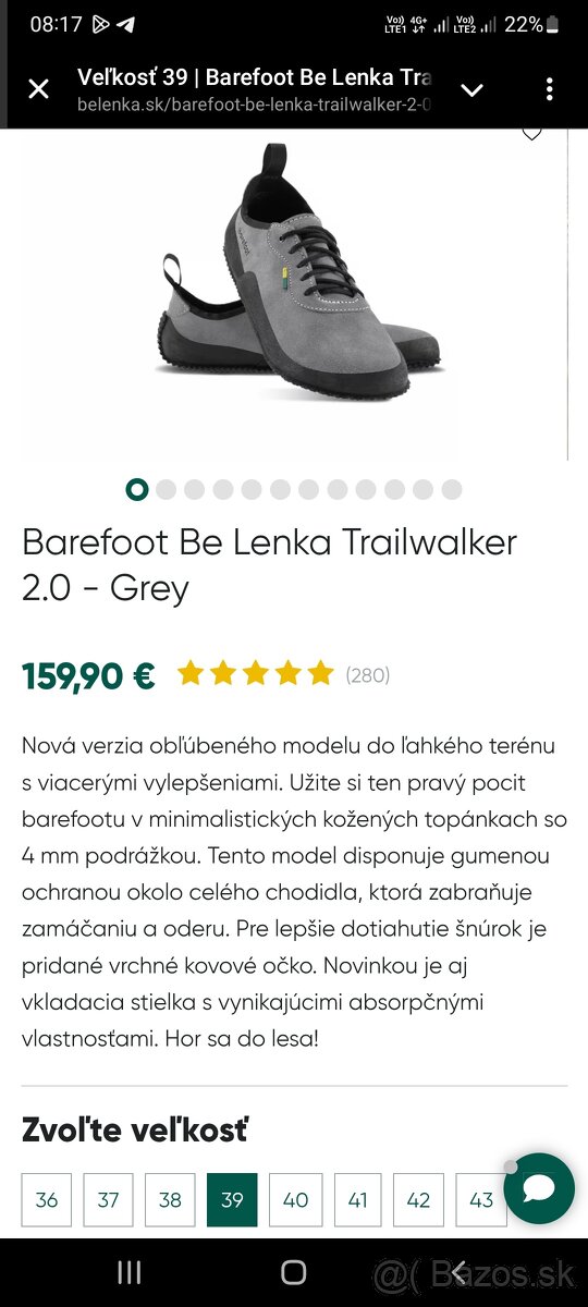 Be Lenka Trailwalker - Grey