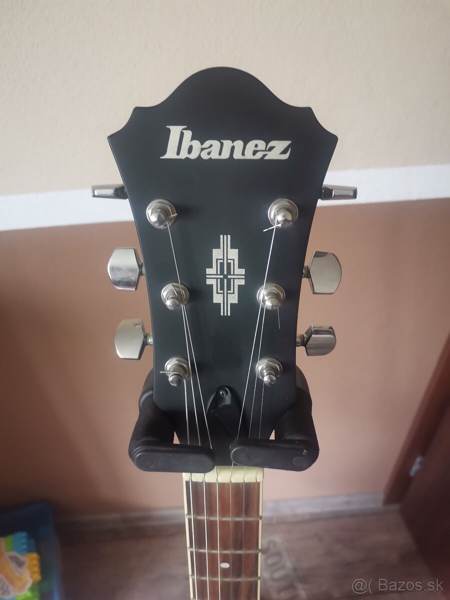 Ibanez AS53-TKF Transparent Black Flat Semiakustická gitara