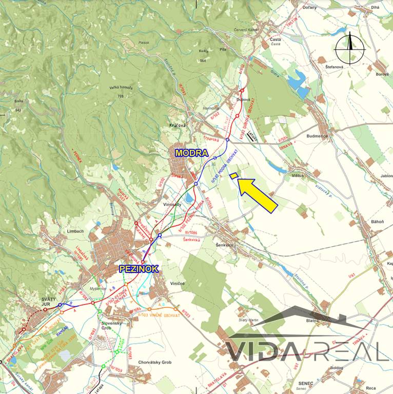 Pozemok v Modre s výmerou až 5.666 m2