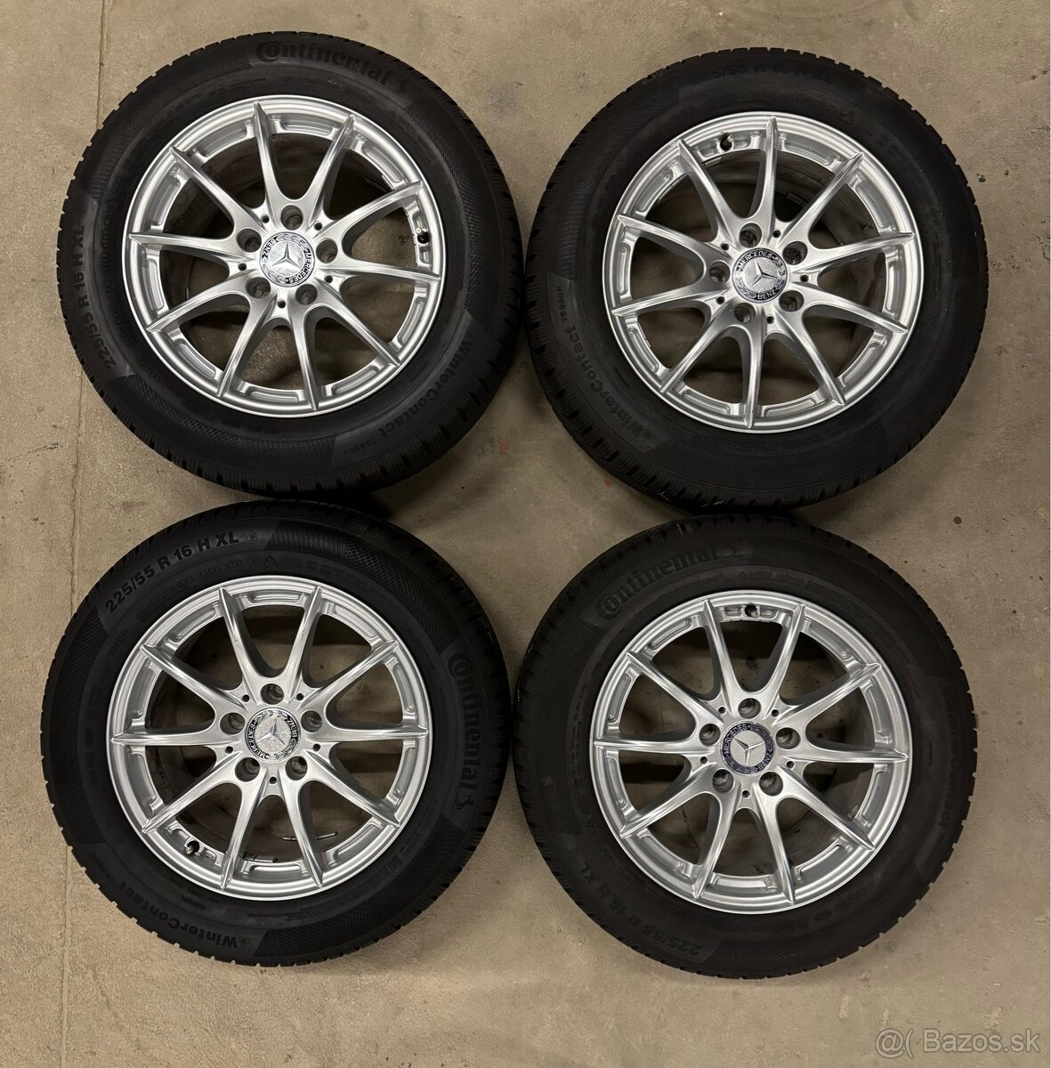 hliníkové disky mercedes r16, zimné pneumatiky 225/55r16