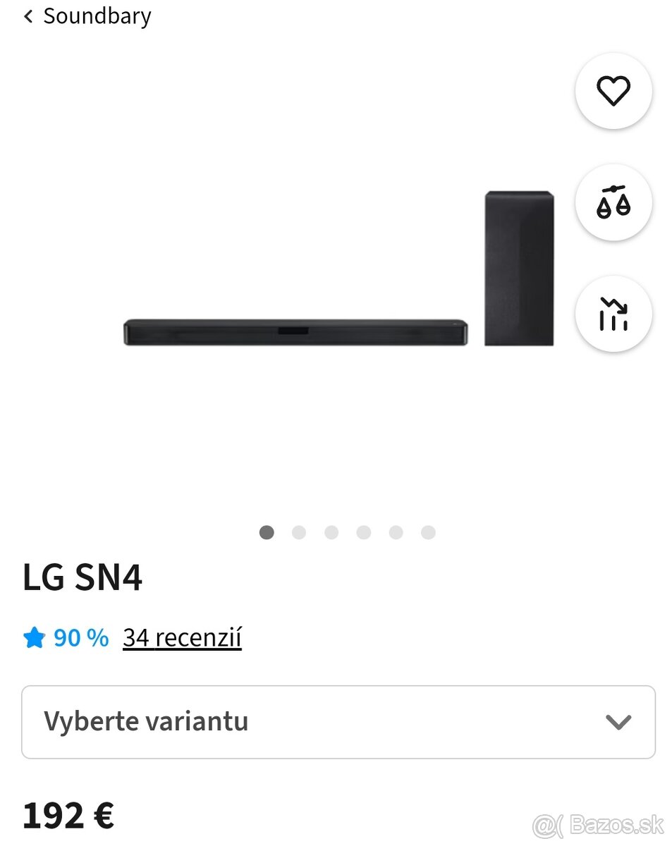 Predám Soundbar LG SN4