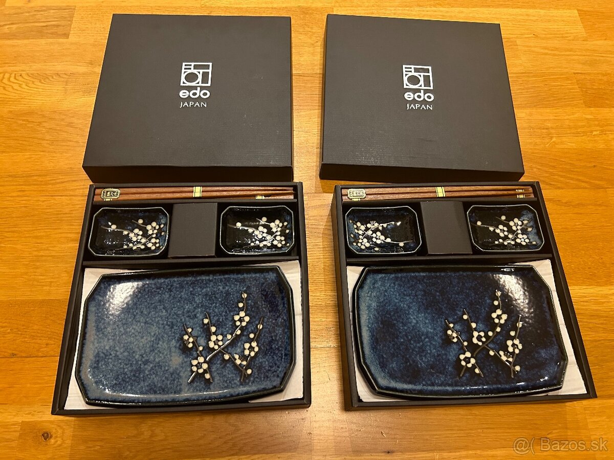 Edo Japan Hana Blue keramický sushi set pre 4 osoby/nový