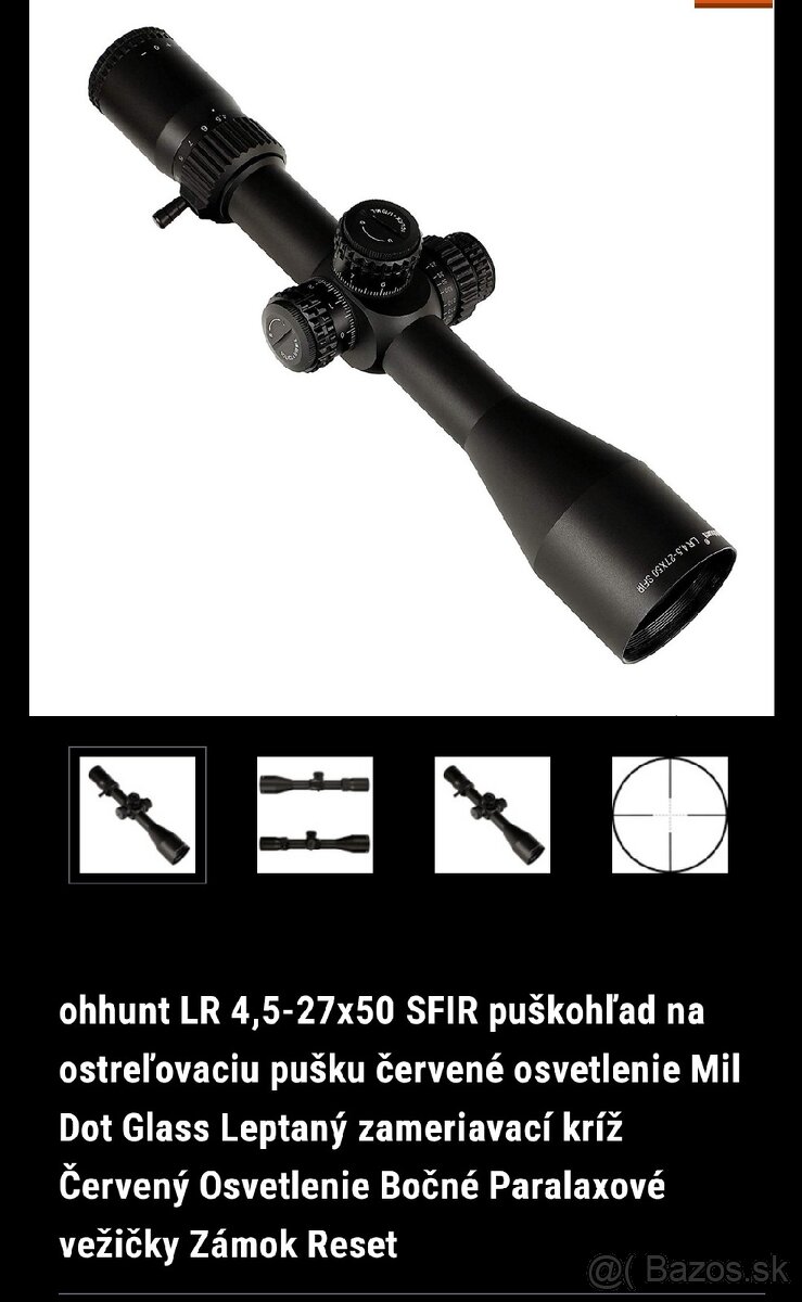 Puškohľad Ohunt LR 4,5-27×50