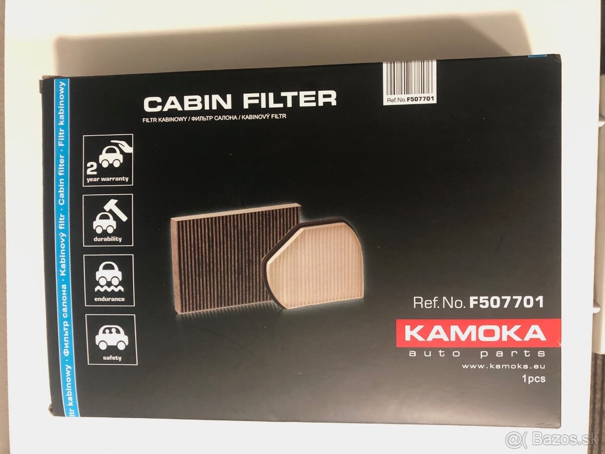 Kabínový filter/peľový filter KAMOKA s aktívnym uhlím - NOVÝ