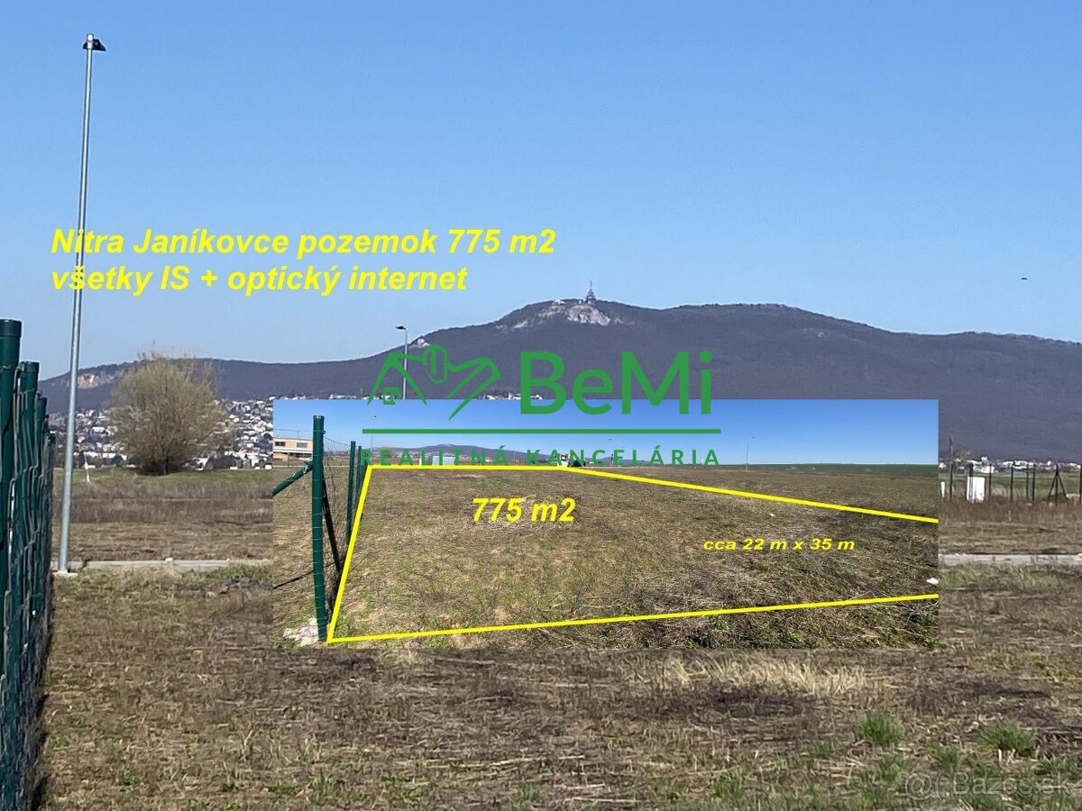 Nitra Janíkovce pozemok 775 m2 všetky IS ID 551-14-MIGa